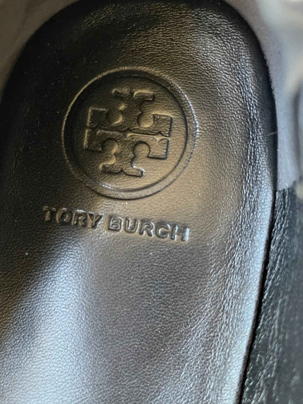 Tory Burch Gray & Black Snake-Print Reva Logo Ballet Flats 8.5